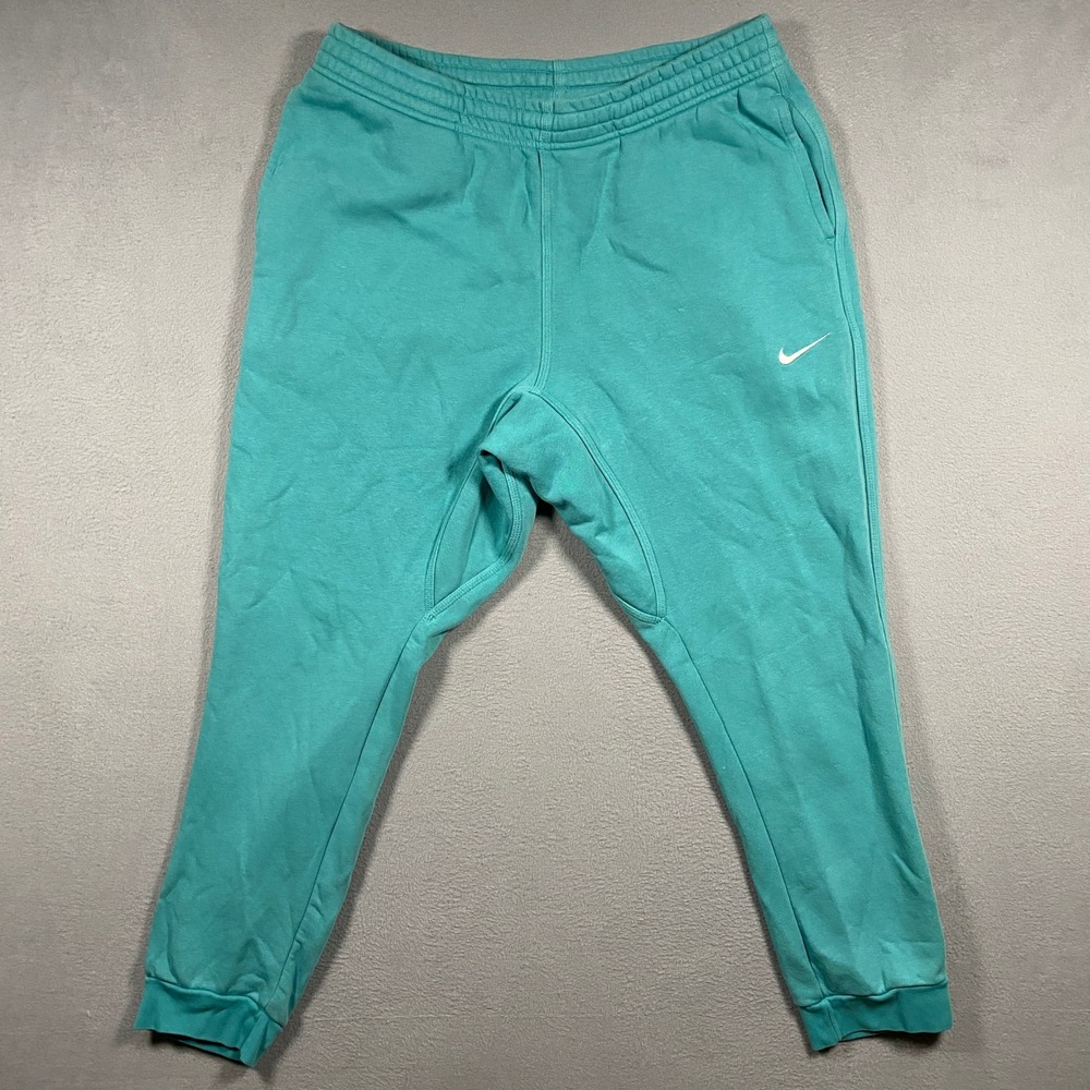 Nike Sportswear Club Fleece Joggers Mens XL Teal 716830-392 Swoosh Sweatpants